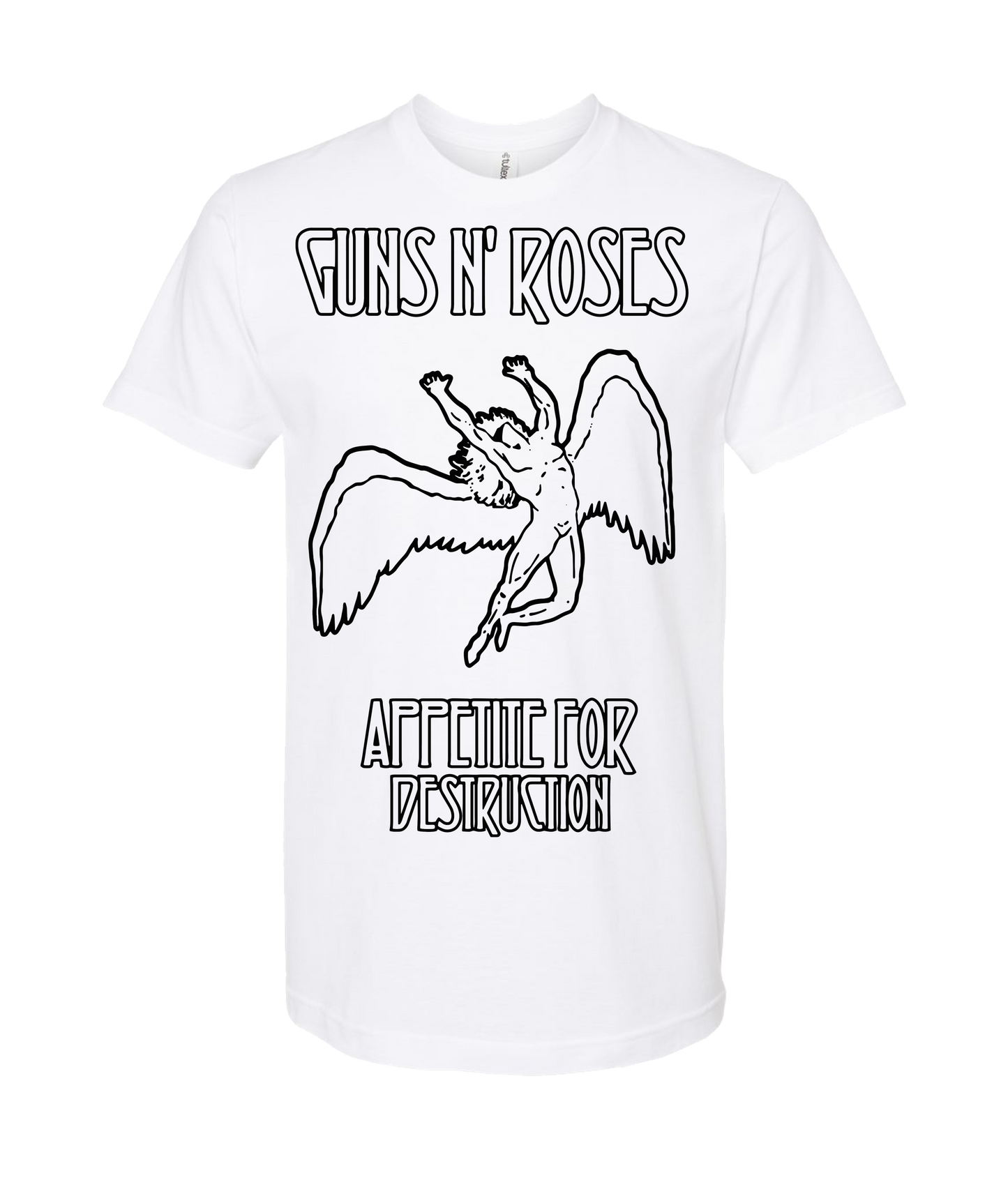 V-MOMOTOP - LED-N-ROSES - White T-Shirt