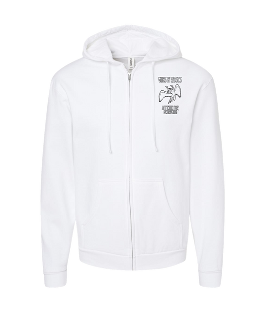 V-MOMOTOP - LED-N-ROSES - White Zip Up Hoodie