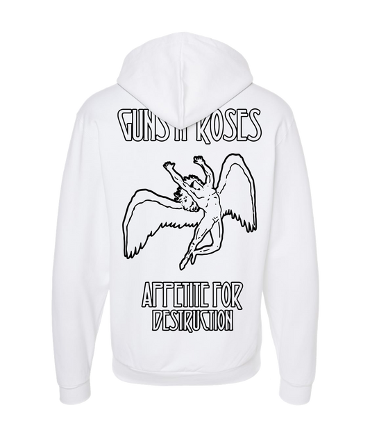 V-MOMOTOP - LED-N-ROSES - White Zip Up Hoodie
