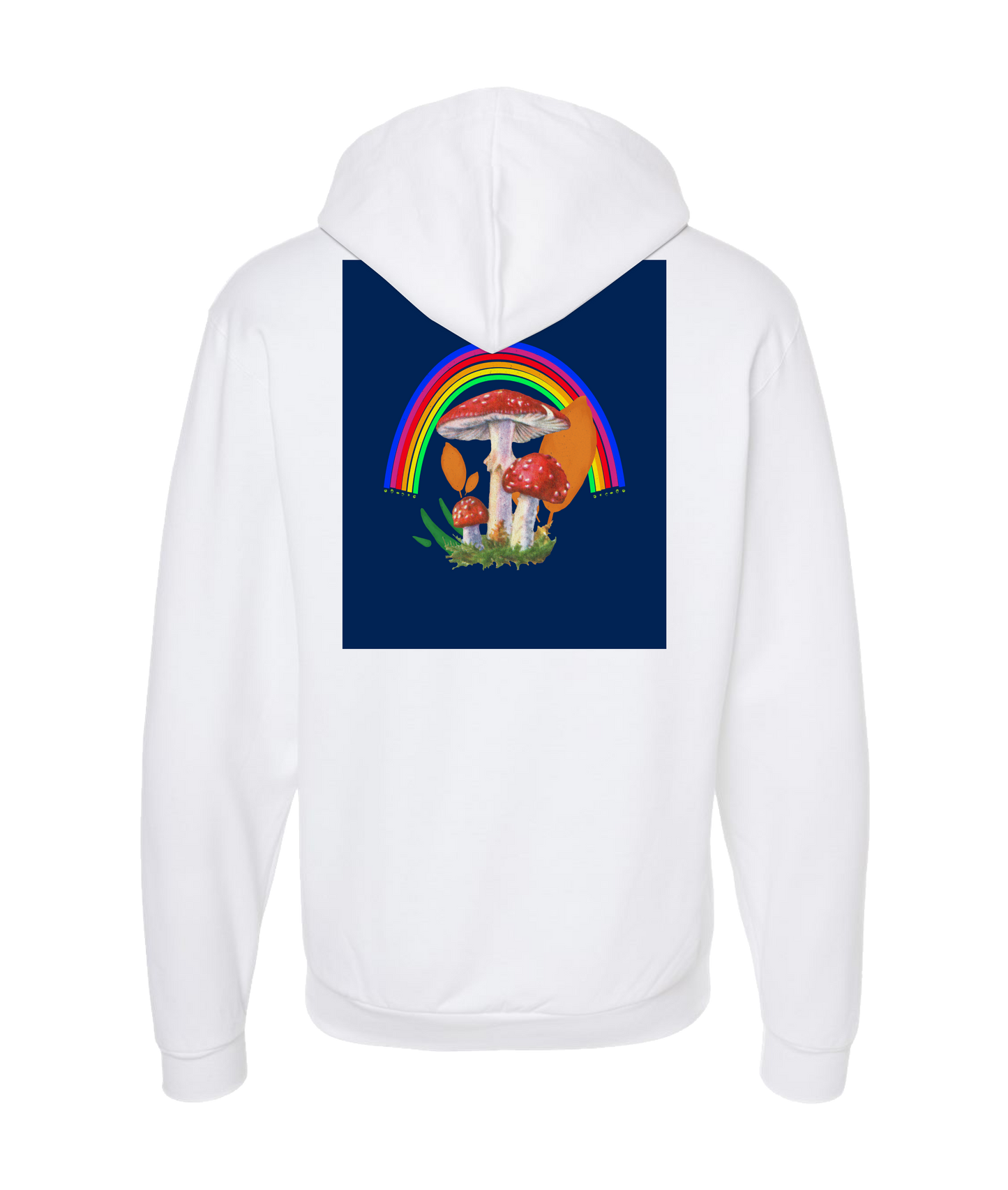 MycoPsycho - Rainbow Mycology - White Zip Up Hoodie