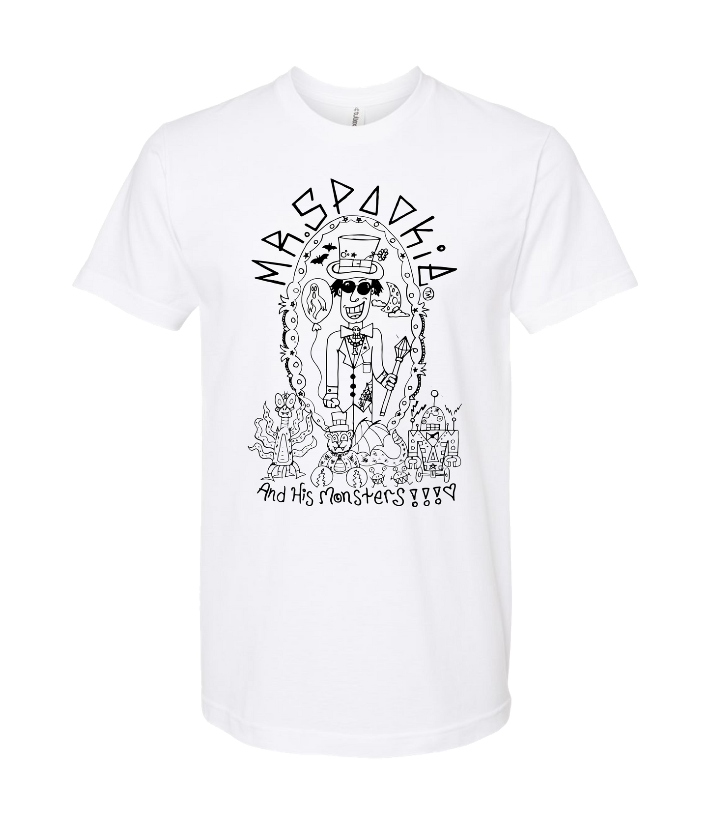 Mr.Spookie - LOGO 1 - White T Shirt