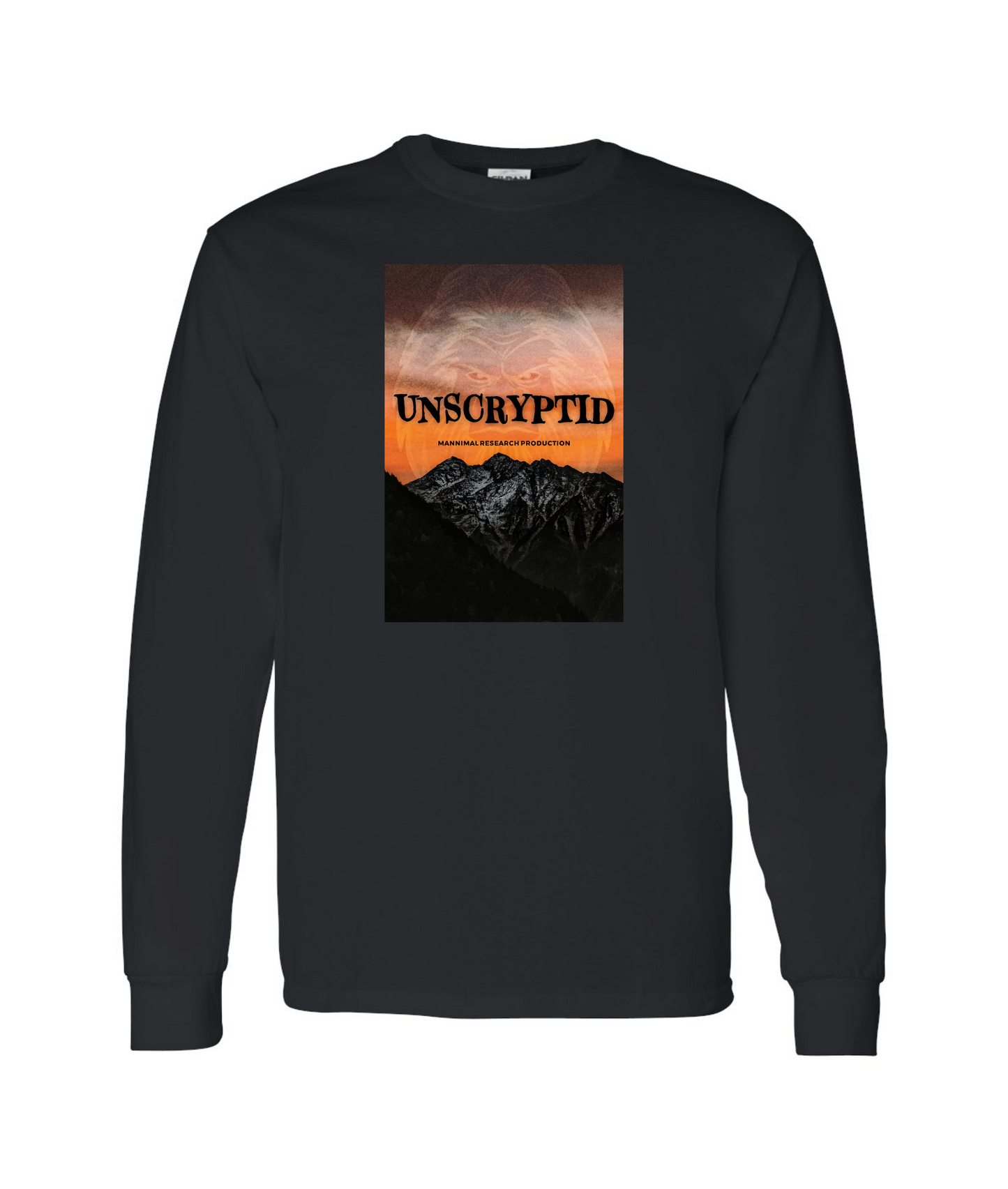 Mannimal Research - Unscryptid - Black Long Sleeve T