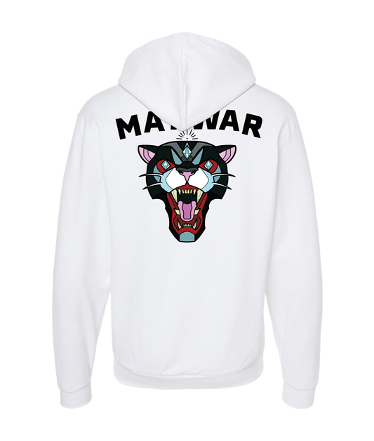 V-MWPWTOP - MAT CAT - White Zip Up Hoodie