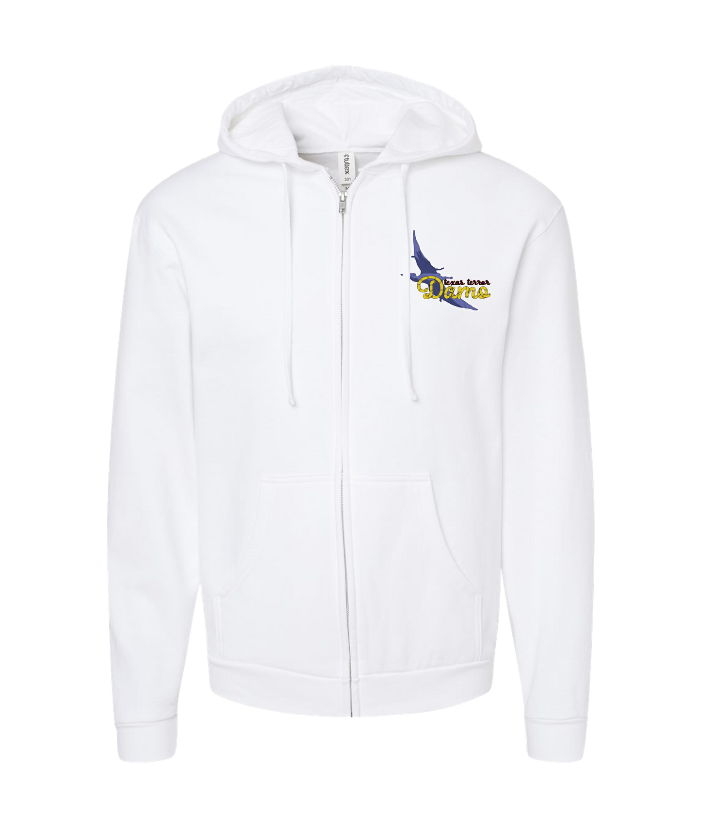 MAT WAR PRO WRESTLING - TEXAS TERROR - White Zip Up Hoodie