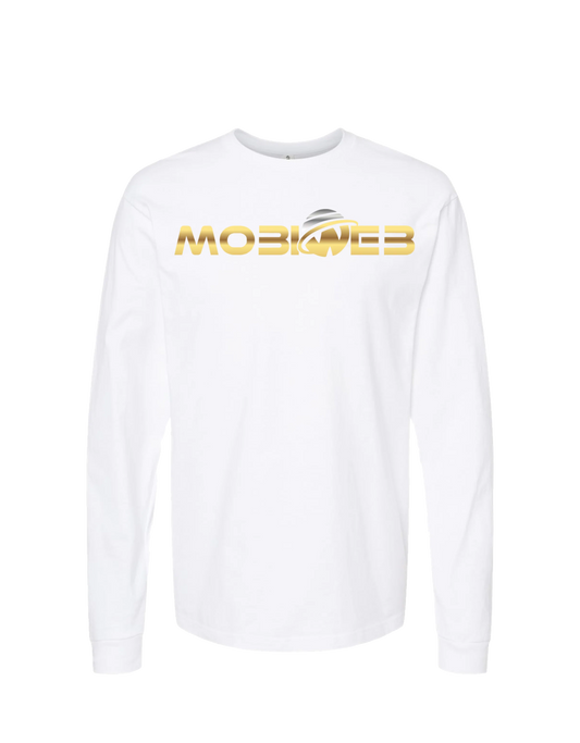 MobiWeb - MobiWeb Gold Logo - White Long Sleeve T