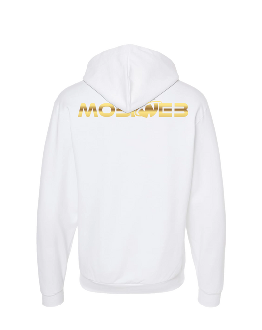 MobiWeb - MobiWeb Gold Logo - White Zip Up Hoodie