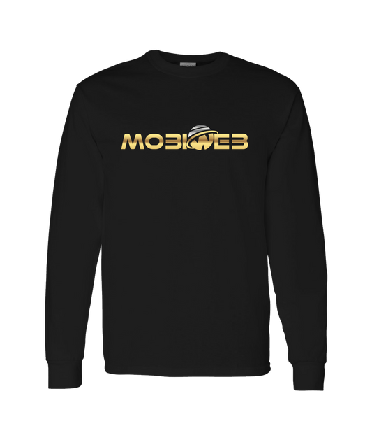MobiWeb - MobiWeb Gold Logo - Black Long Sleeve T