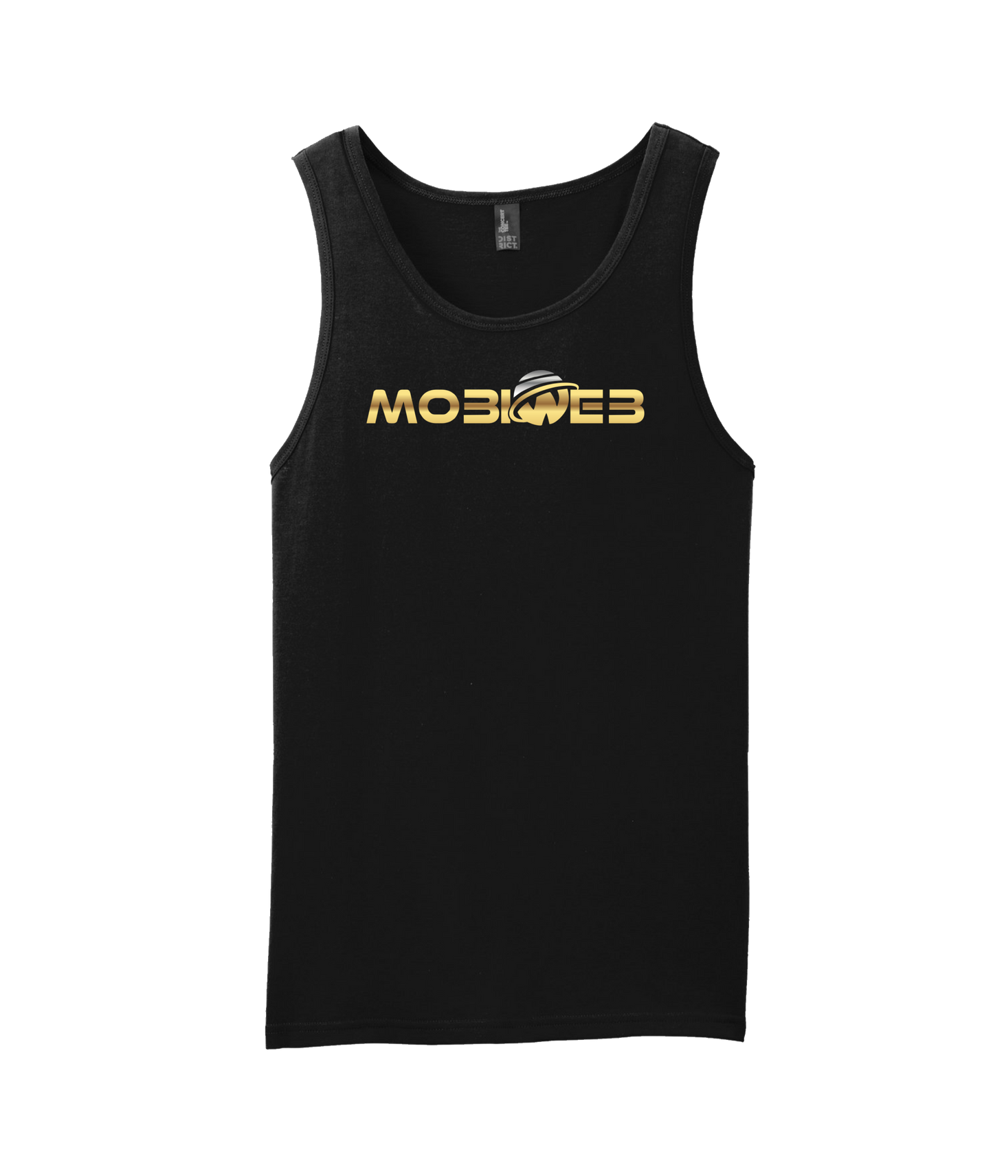 MobiWeb - MobiWeb Gold Logo - Black Tank Top