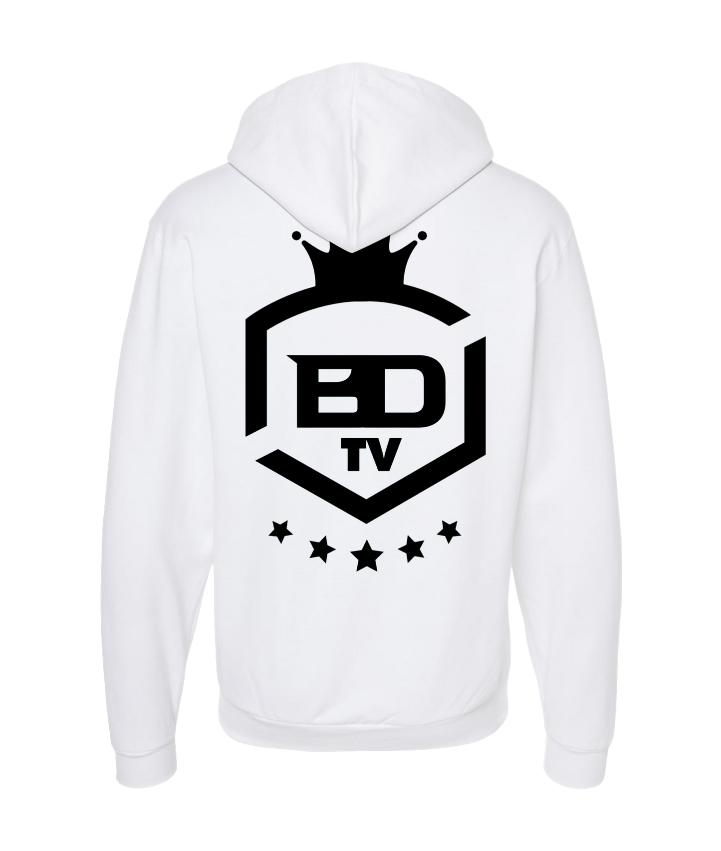 MobiWeb - BDTV Logo - White Zip Up Hoodie