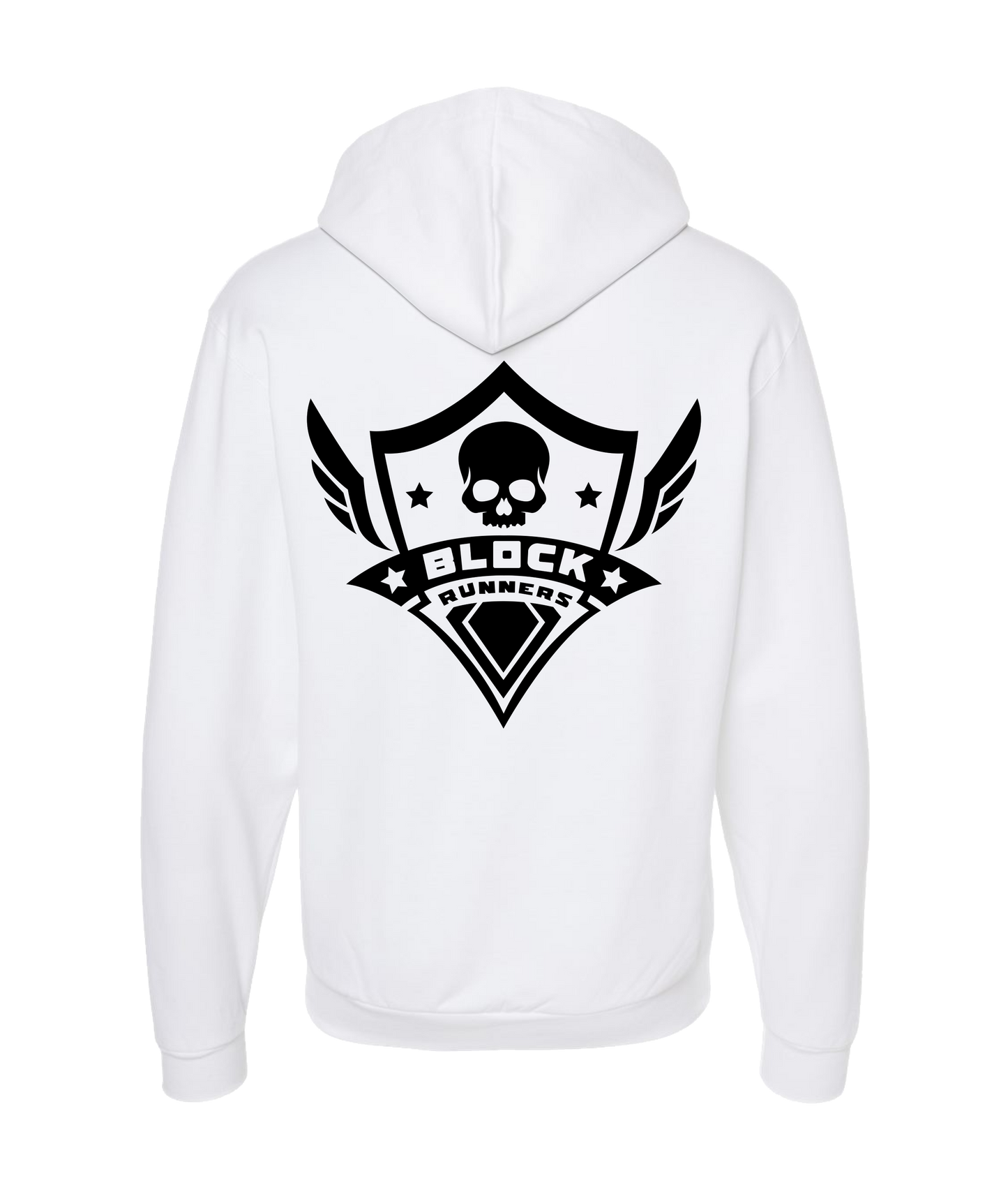 MobiWeb - Block Runners Logo - White Zip Up Hoodie