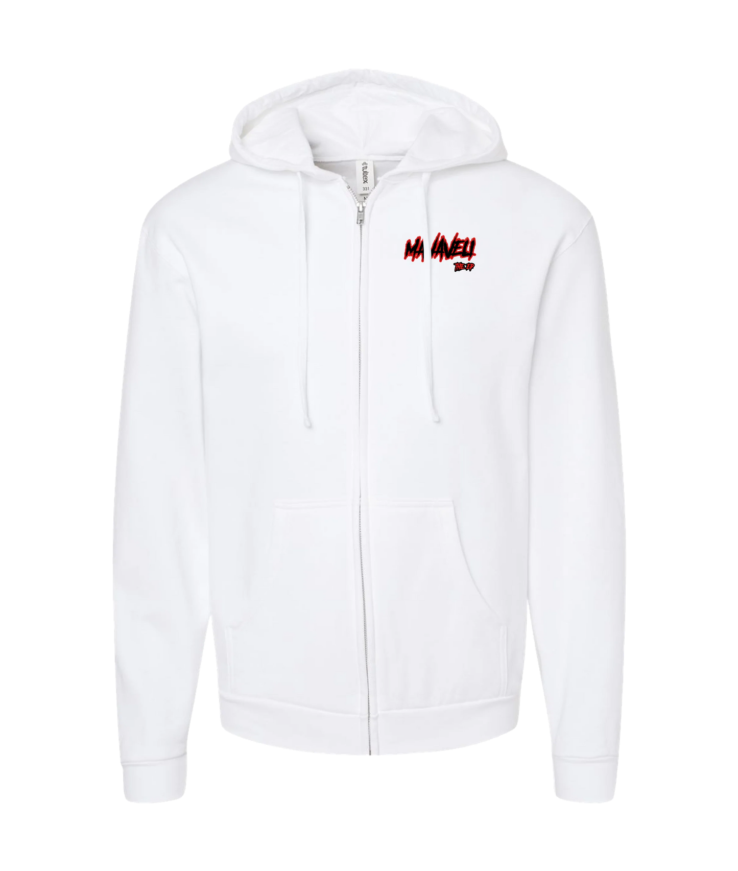 MXVERICK - Logo - White Zip Up Hoodie