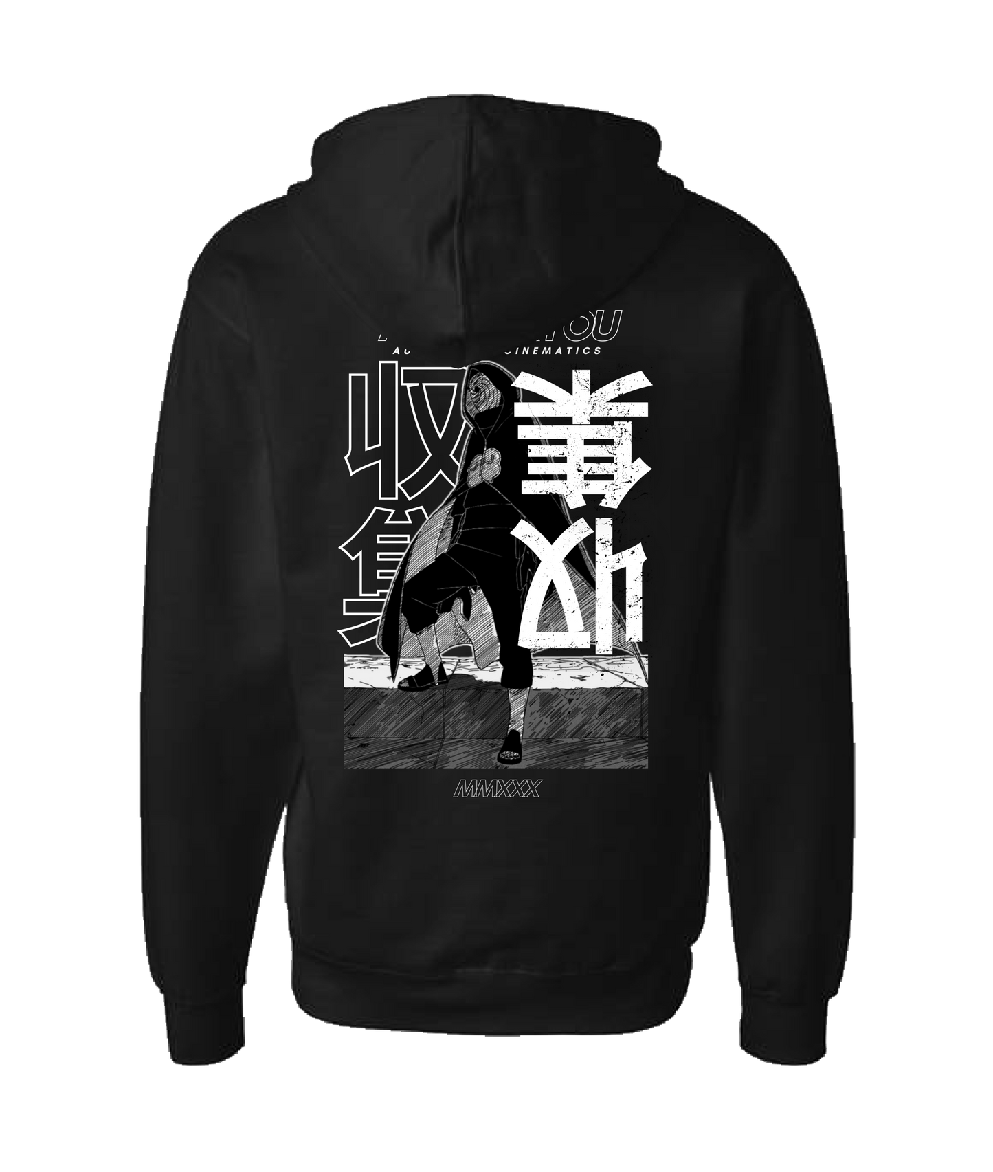 MANGEKYOU MEDIA - MMXXX - Black Zip Up Hoodie