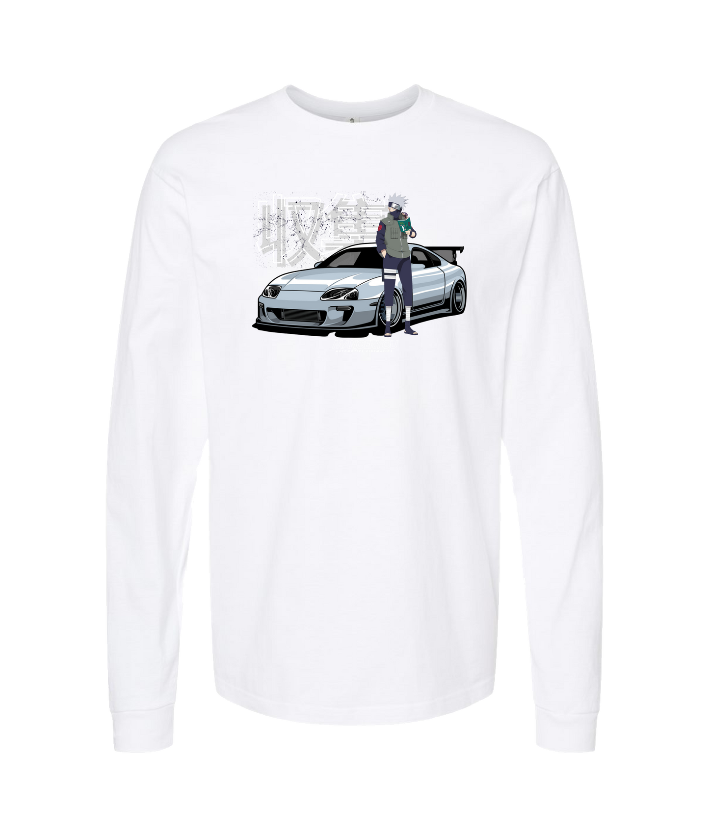 MANGEKYOU MEDIA - Car - White Long Sleeve T