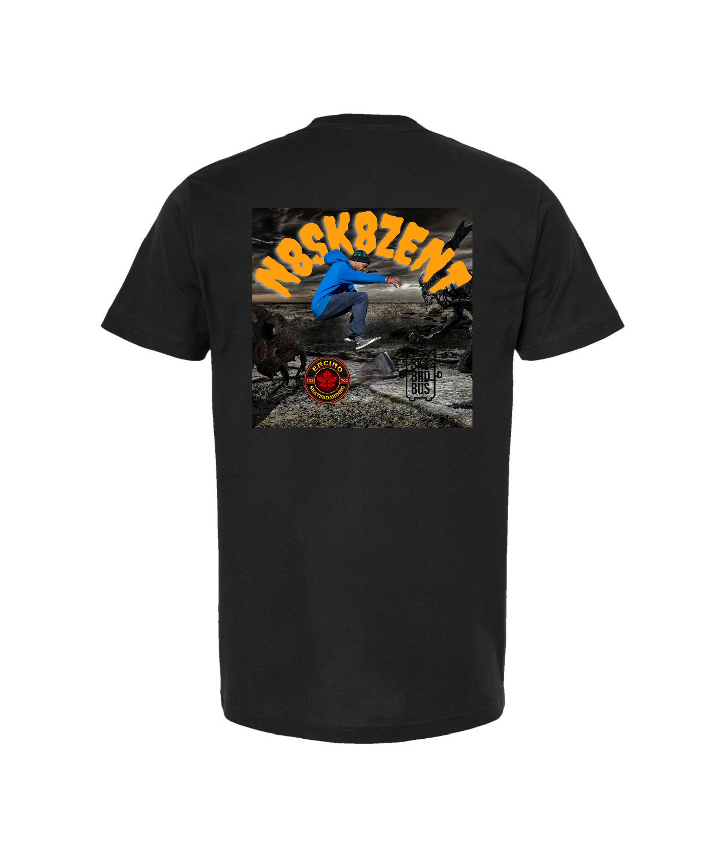 V-N8STOP - SUMMER - Black T-Shirt