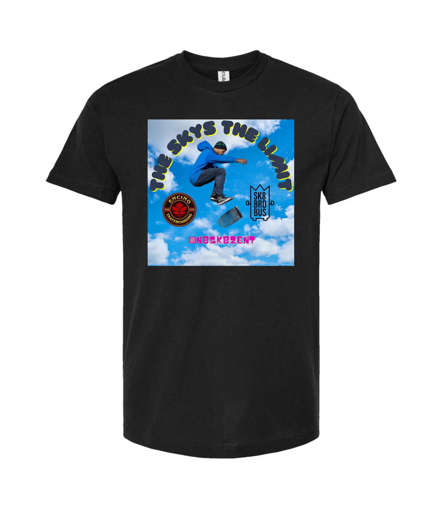 V-N8STOP - SUMMER - Black T-Shirt