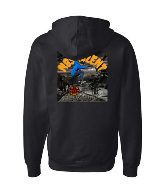 V-N8STOP - SUMMER - Black Zip Up Hoodie