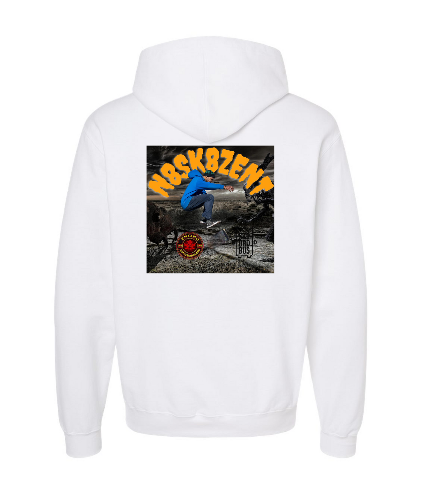 N8SK8ZENT - SUMMER - White Hoodie