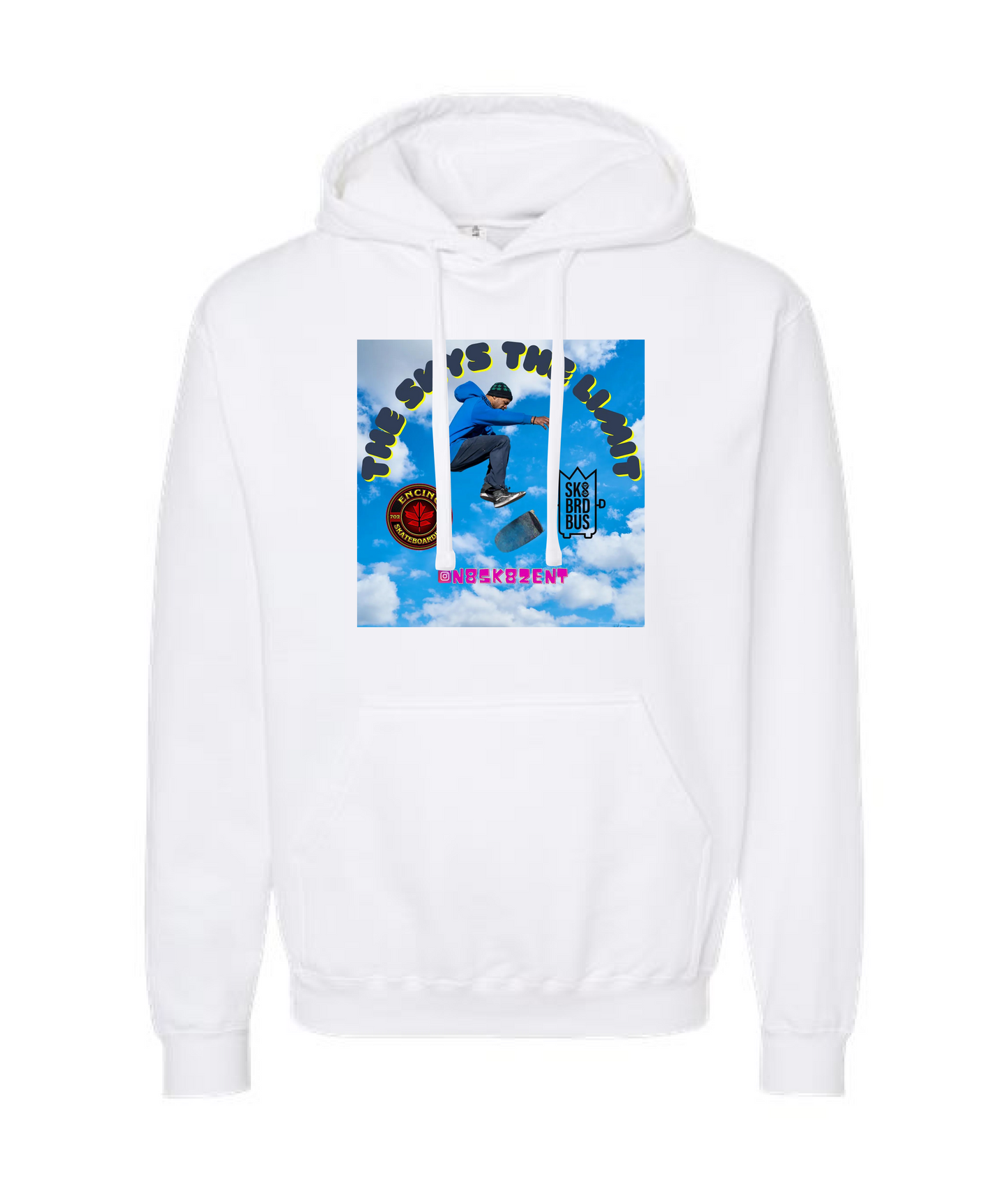 N8SK8ZENT - SUMMER - White Hoodie