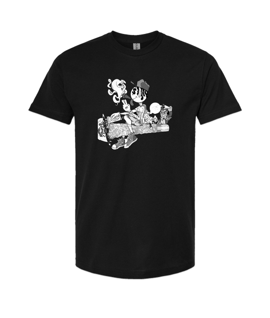 V-NABTOP - Smokers United - Black T-Shirt