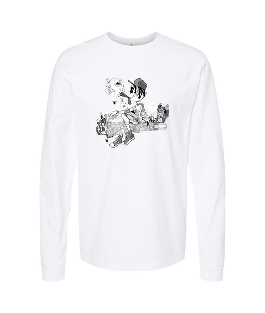 V-NABTOP - Smokers United - White Long Sleeve T