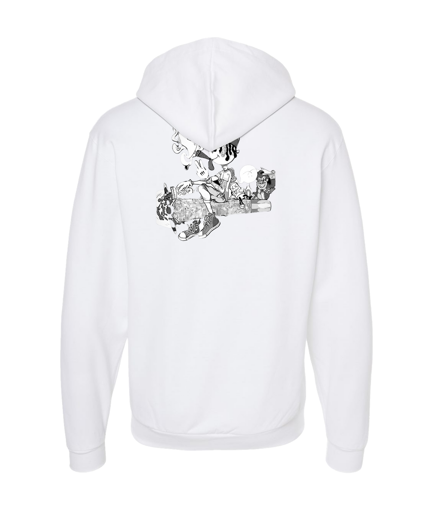 Nikki And Brandon - Smokers United - White Zip Up Hoodie