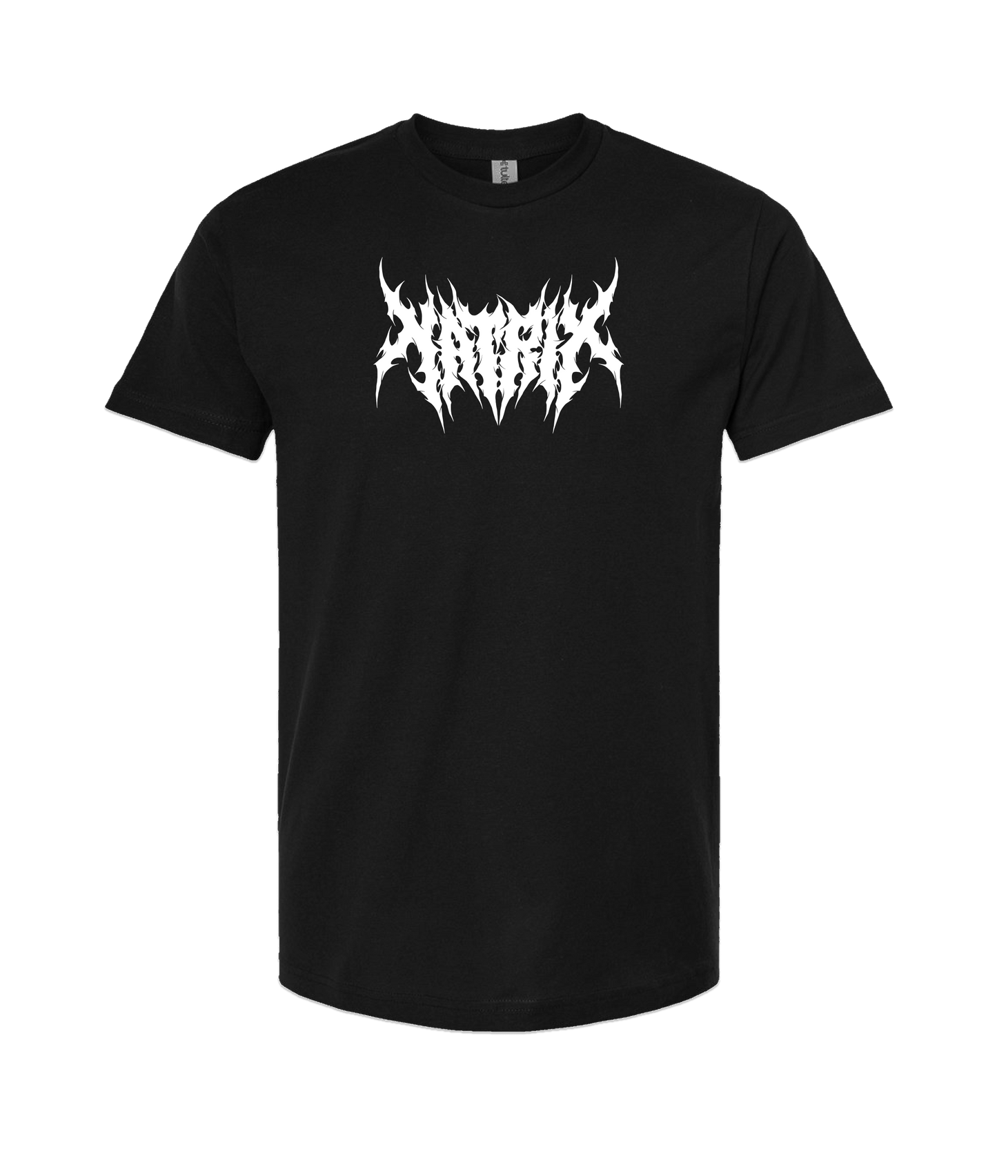 Natrix - Logo White - Black T Shirt