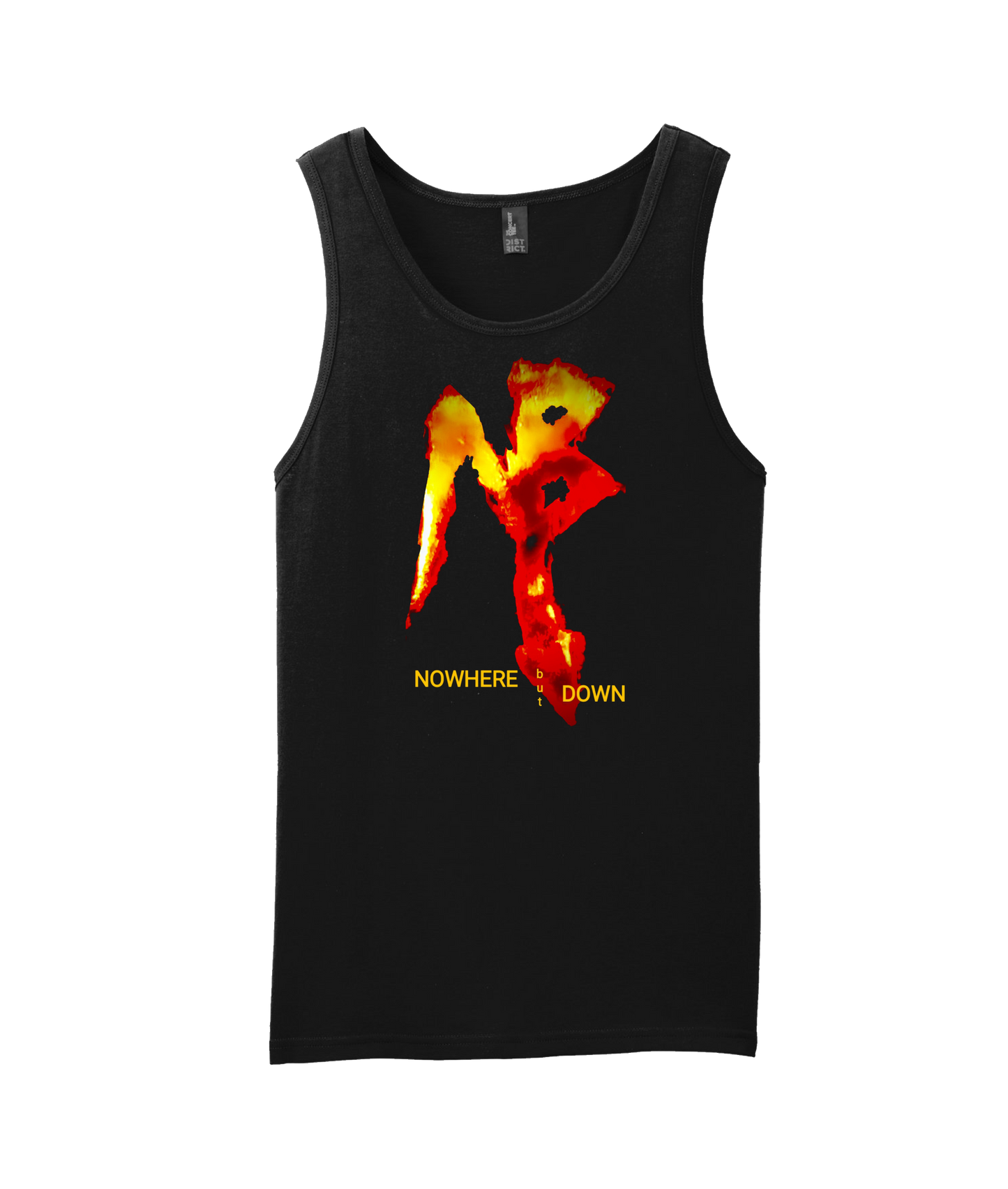 NOWHERE but DOWN - Fire Logo - Black Tank Top