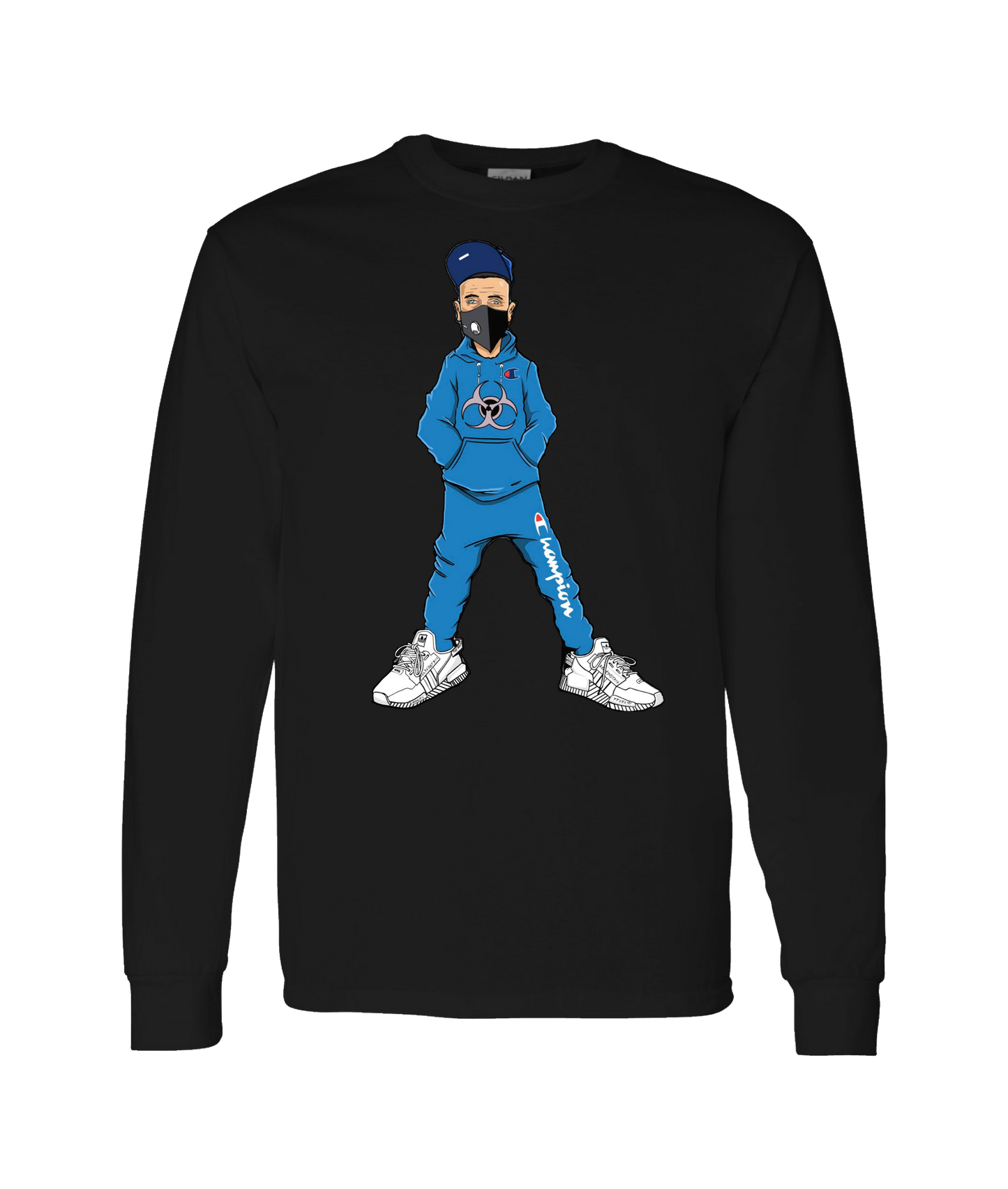 V-NECTOP - RIGUY - Black Long Sleeve T