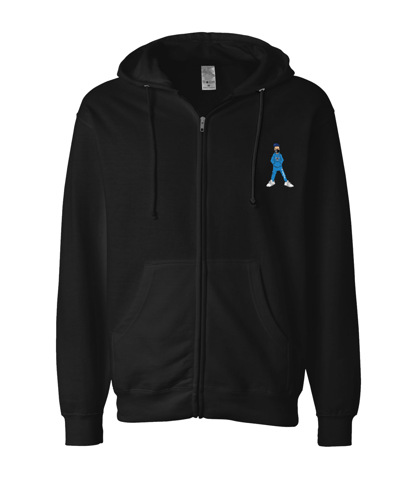 V-NECTOP - RIGUY - Black Zip Up Hoodie