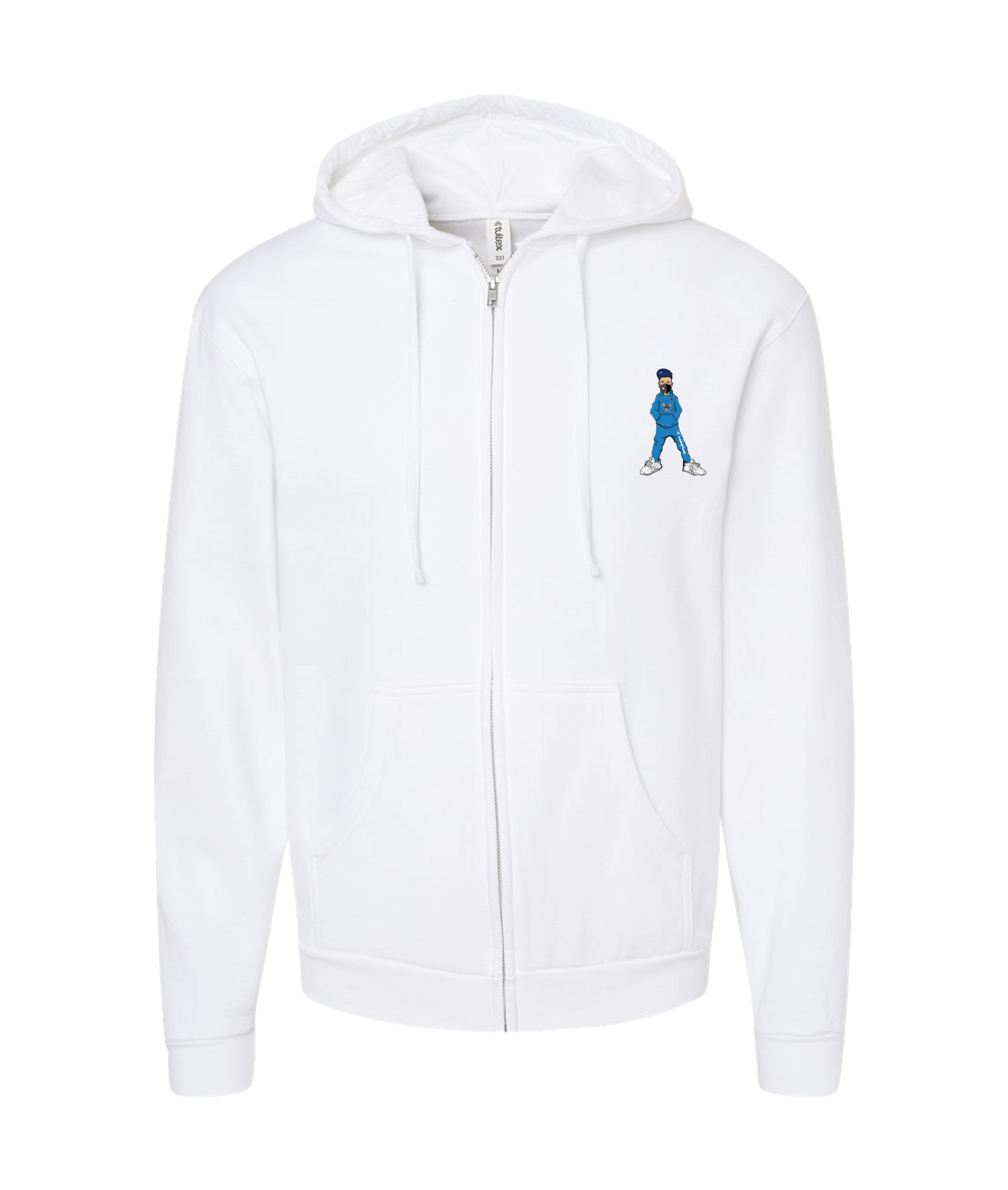 V-NECTOP - RIGUY - White Zip Up Hoodie
