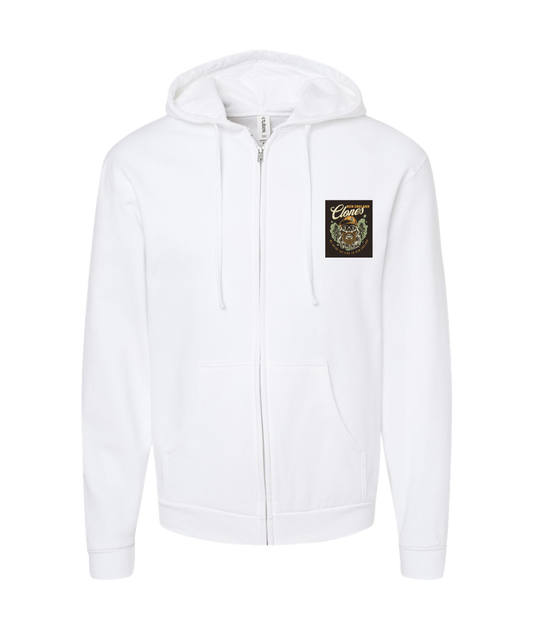 V-NECTOP - WE BRING THE FIRE - White Zip Up Hoodie