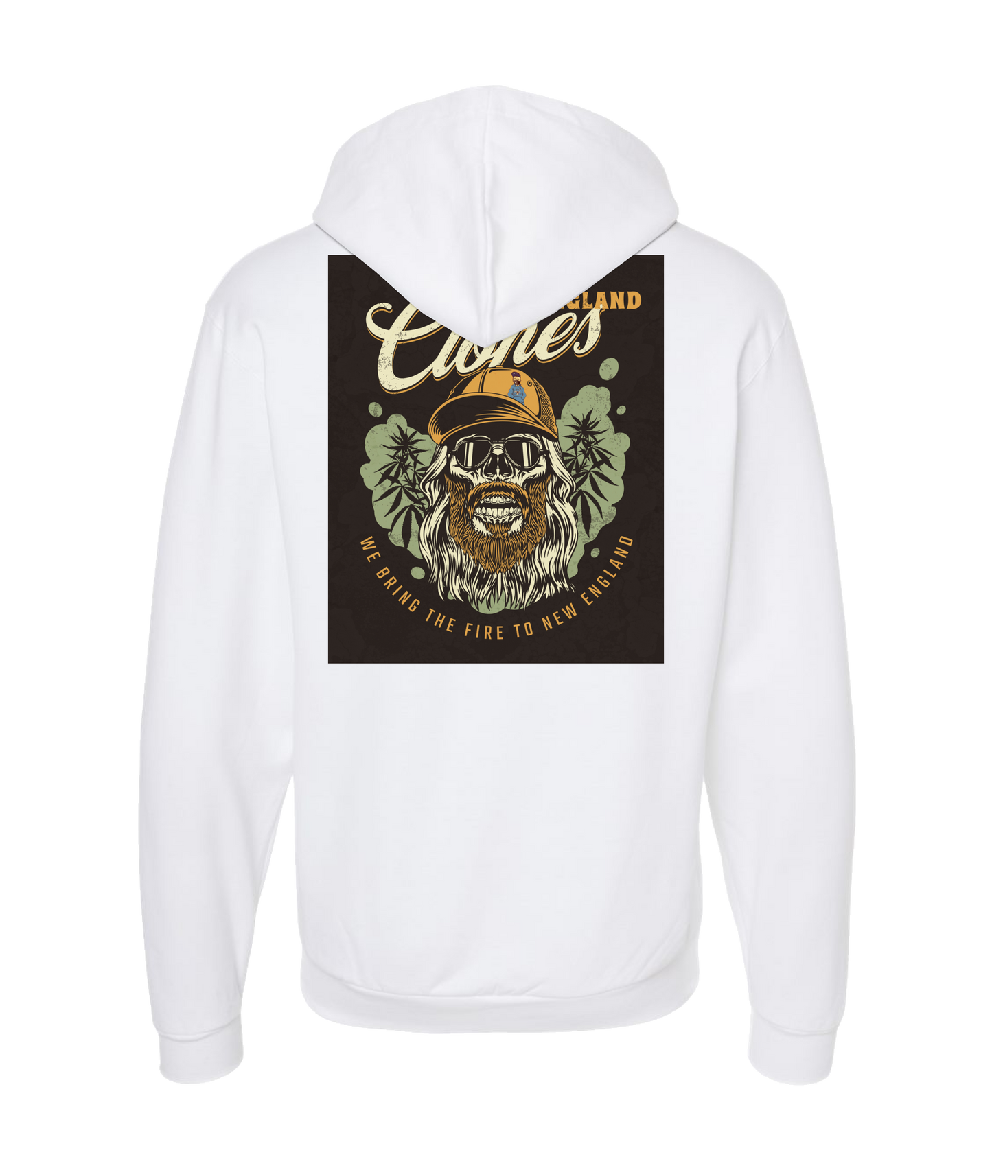 V-NECTOP - WE BRING THE FIRE - White Zip Up Hoodie