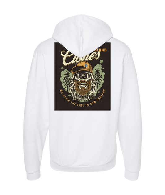 V-NECTOP - WE BRING THE FIRE - White Zip Up Hoodie