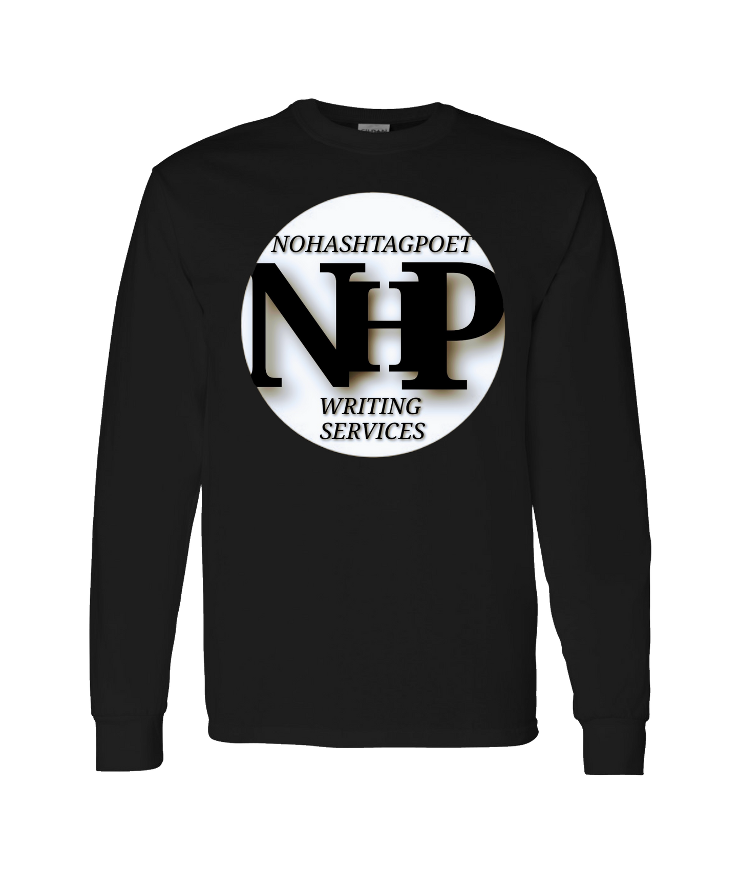 V-NHPTOP - CIRCLE LOGO - Black Long Sleeve T