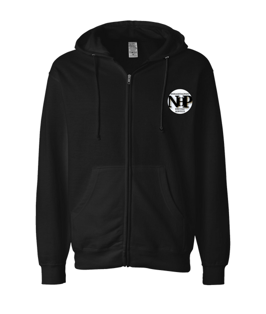 V-NHPTOP - CIRCLE LOGO - Black Zip Up Hoodie