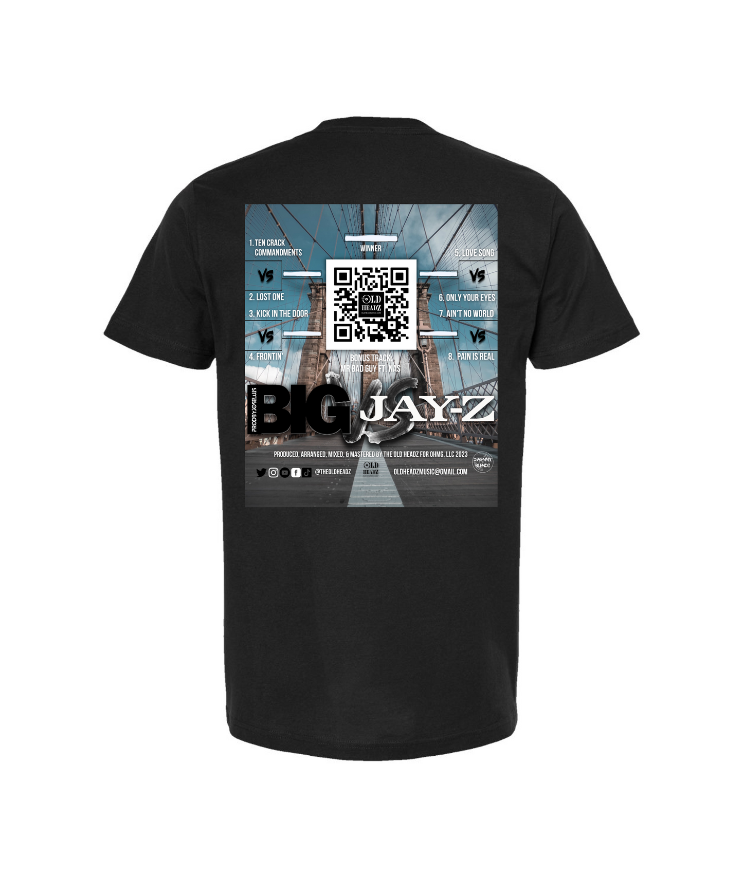 V-OHTOP - DESIGN 1 - Black T-Shirt