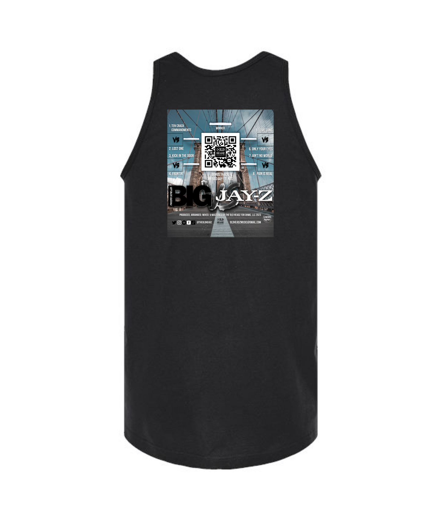 V-OHTOP - DESIGN 1 - Black Tank Top