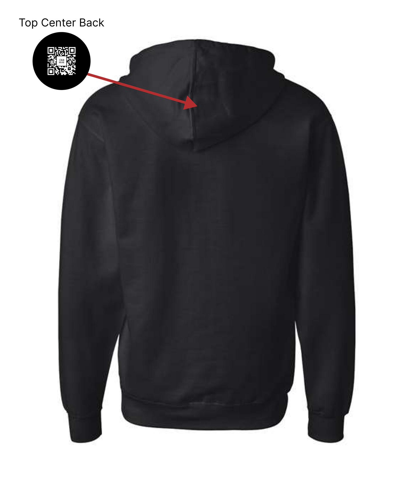 V-OHTOP - DESIGN 2 - Black Zip Up Hoodie