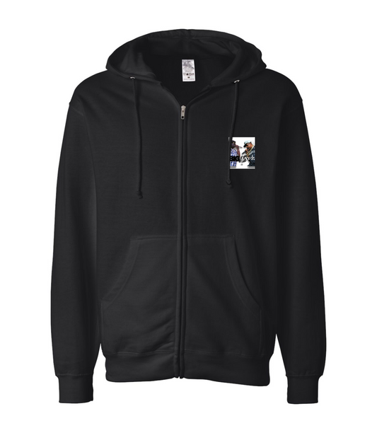V-OHTOP - DESIGN 1 - Black Zip Up Hoodie