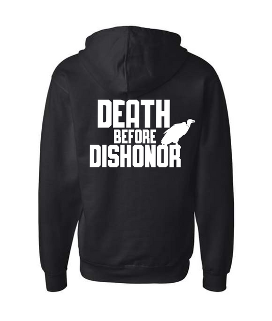 V-ONTRTOP - DEATH BEFORE DISHONOR - Black Zip Up Hoodie