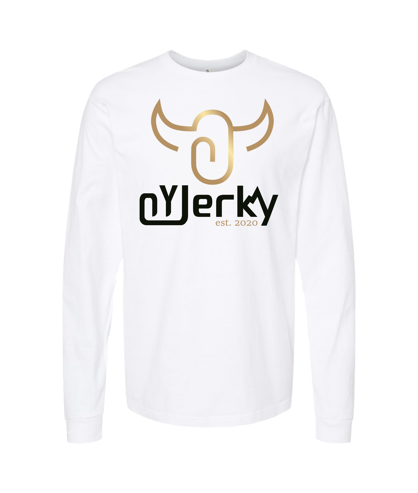 OY Jerky - Primary Logo Color - White Long Sleeve T