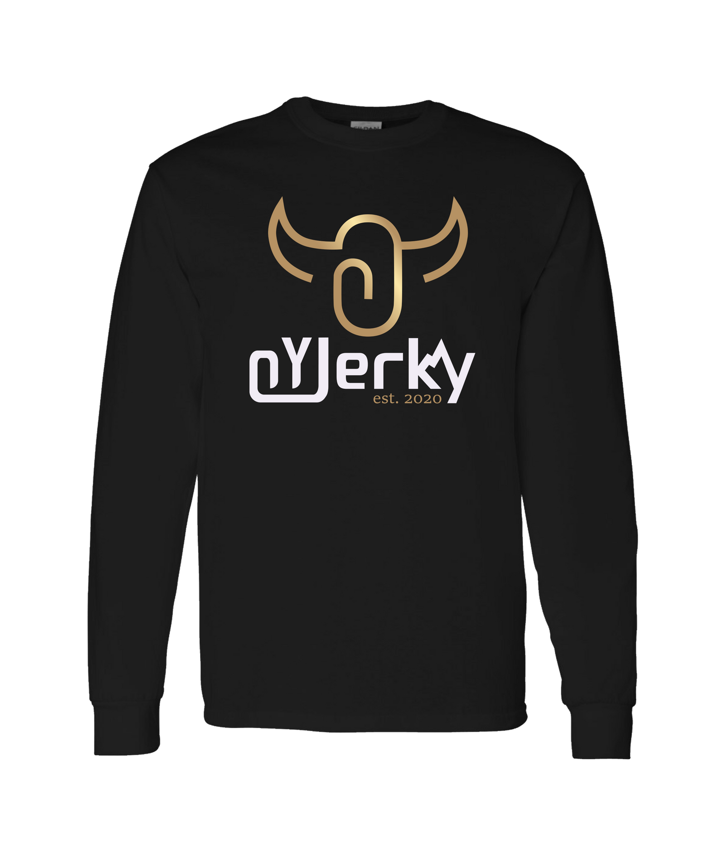 OY Jerky - Primary Logo Color - Black Long Sleeve T