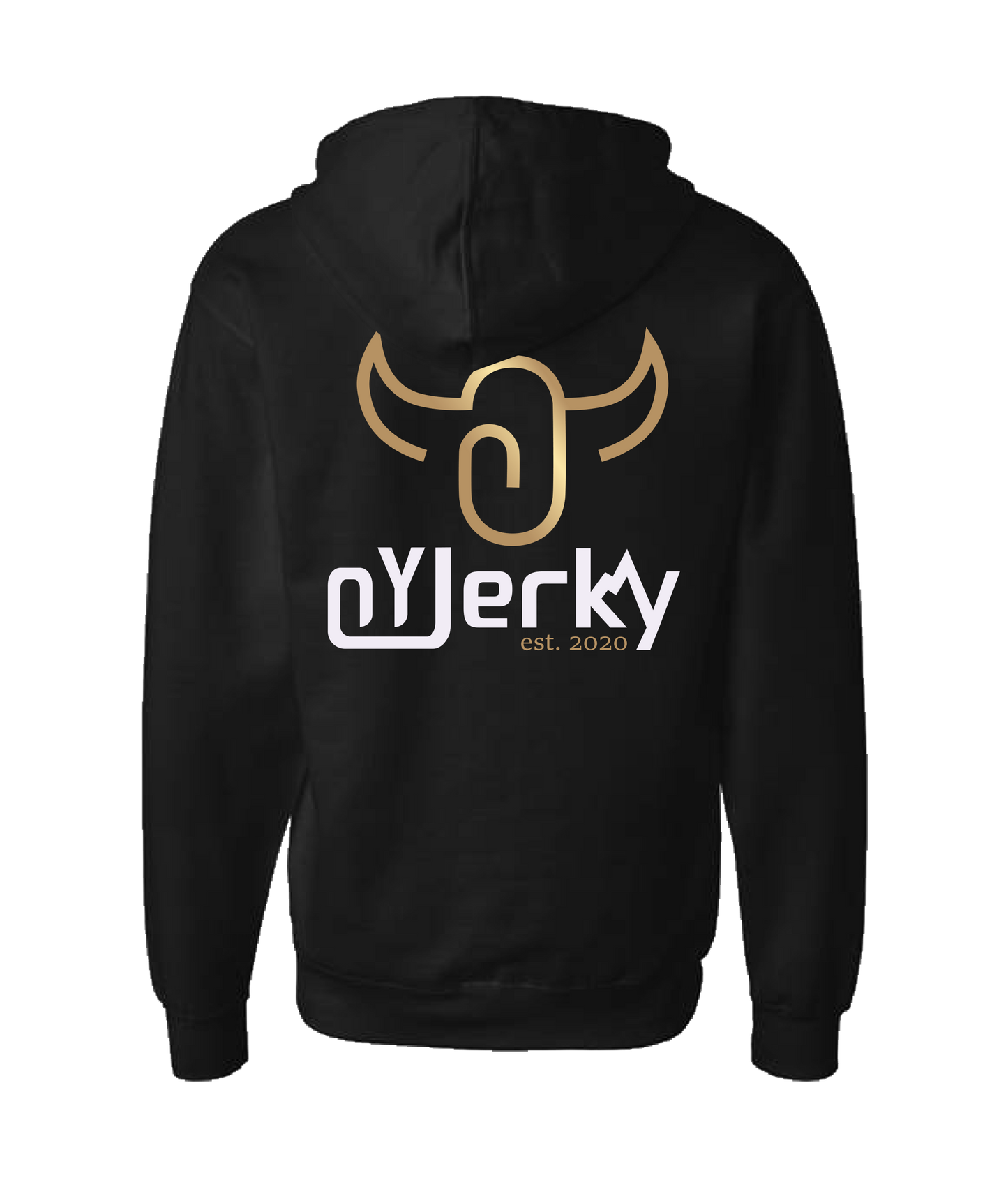 OY Jerky - Primary Logo Color - Black Zip Up Hoodie