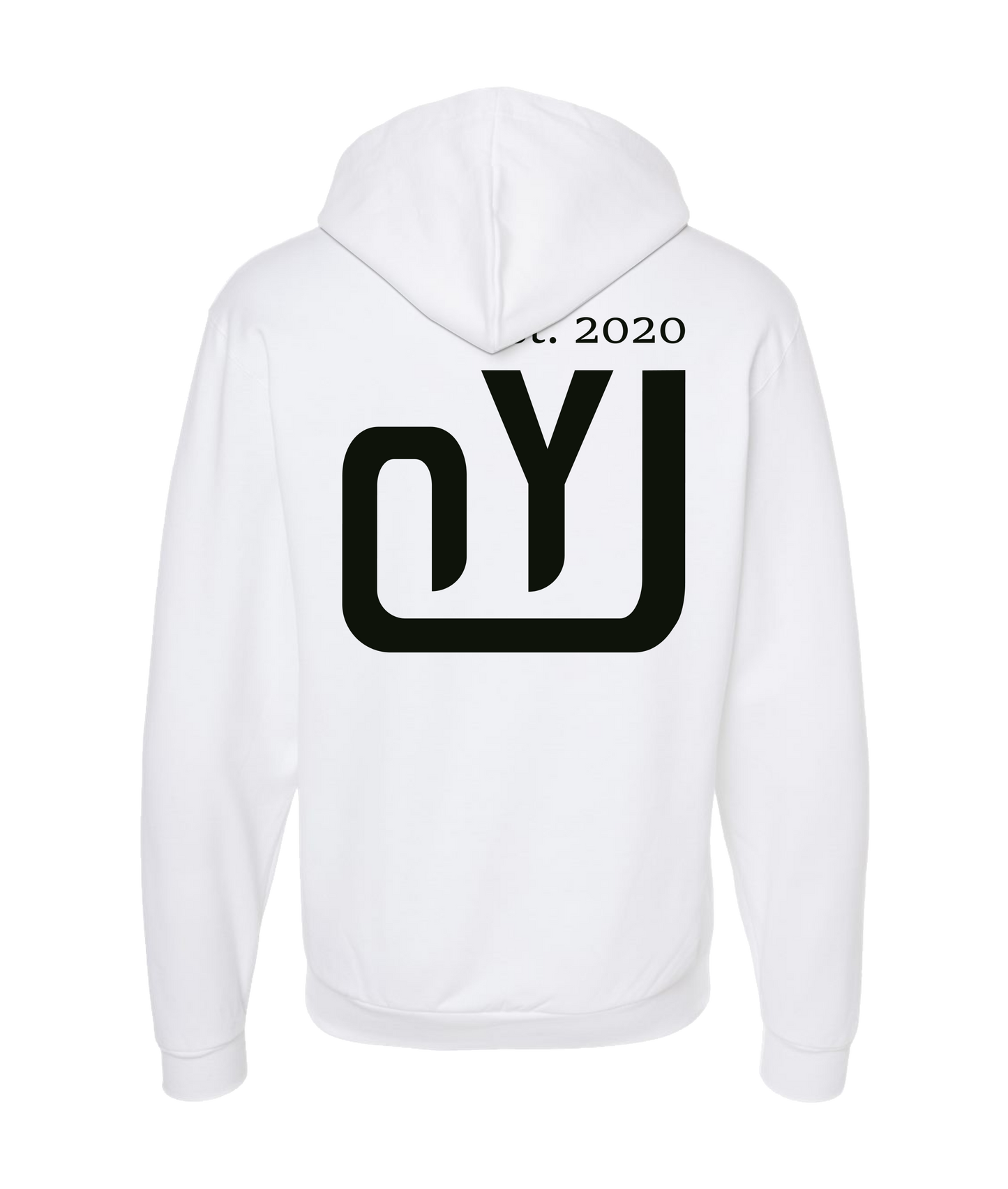 OY Jerky - Submark Color - White Zip Up Hoodie