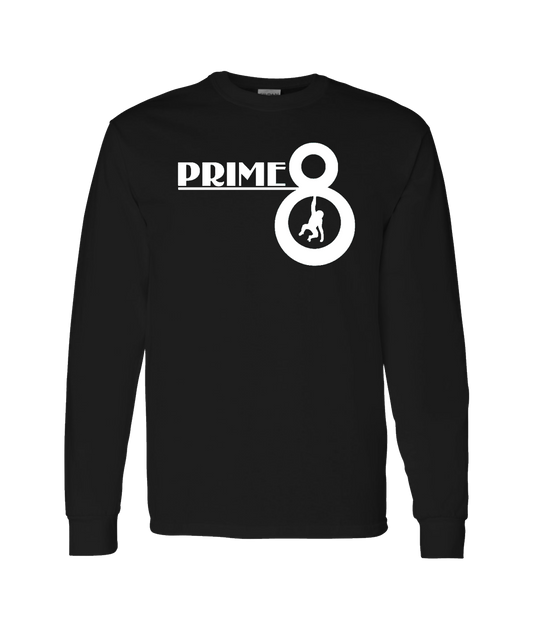 Prime 8 - P8 Logo Hanging Monkey - Black Long Sleeve T