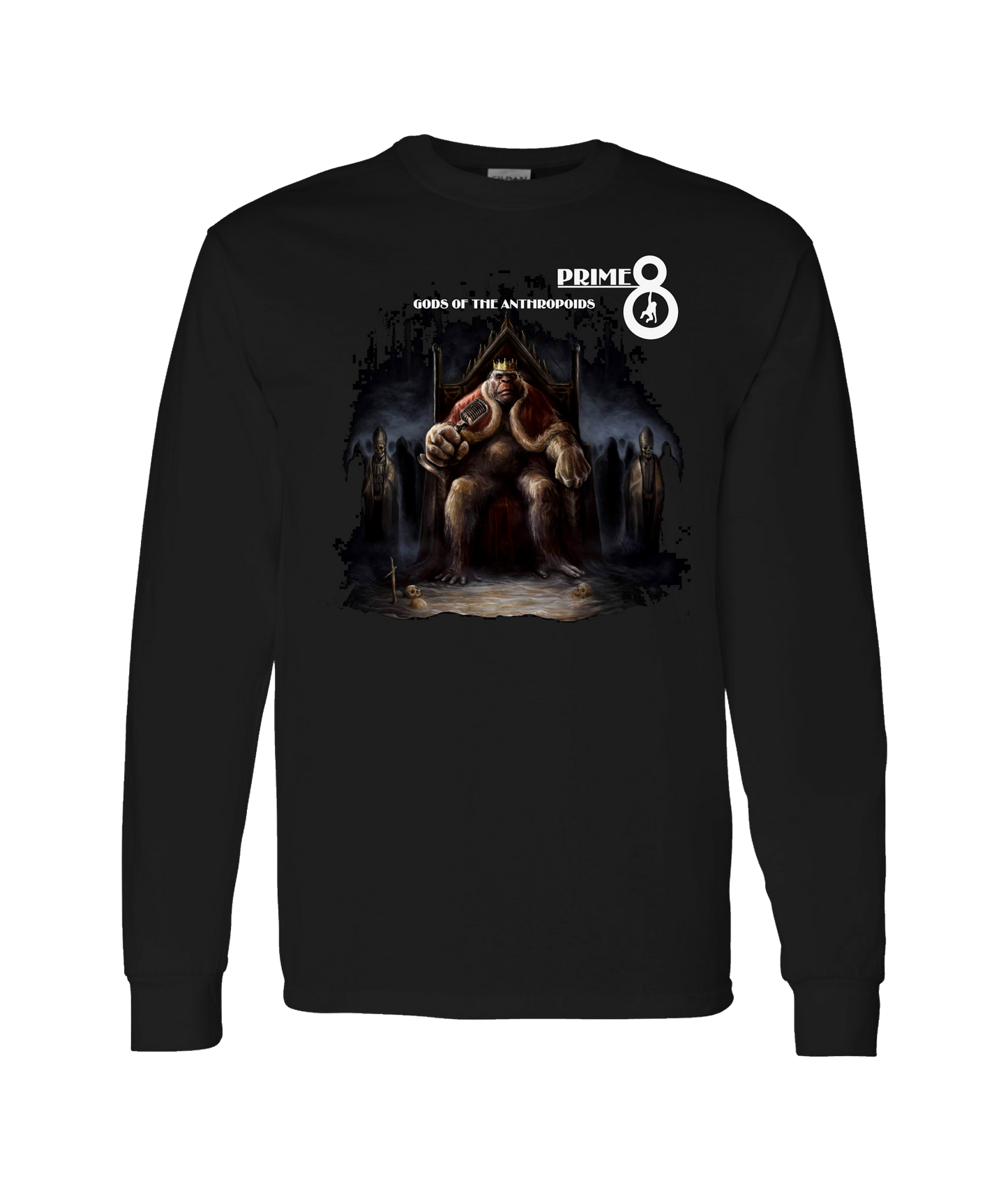 Prime 8 - Gods of the Anthropoids (EP) - Black Long Sleeve T