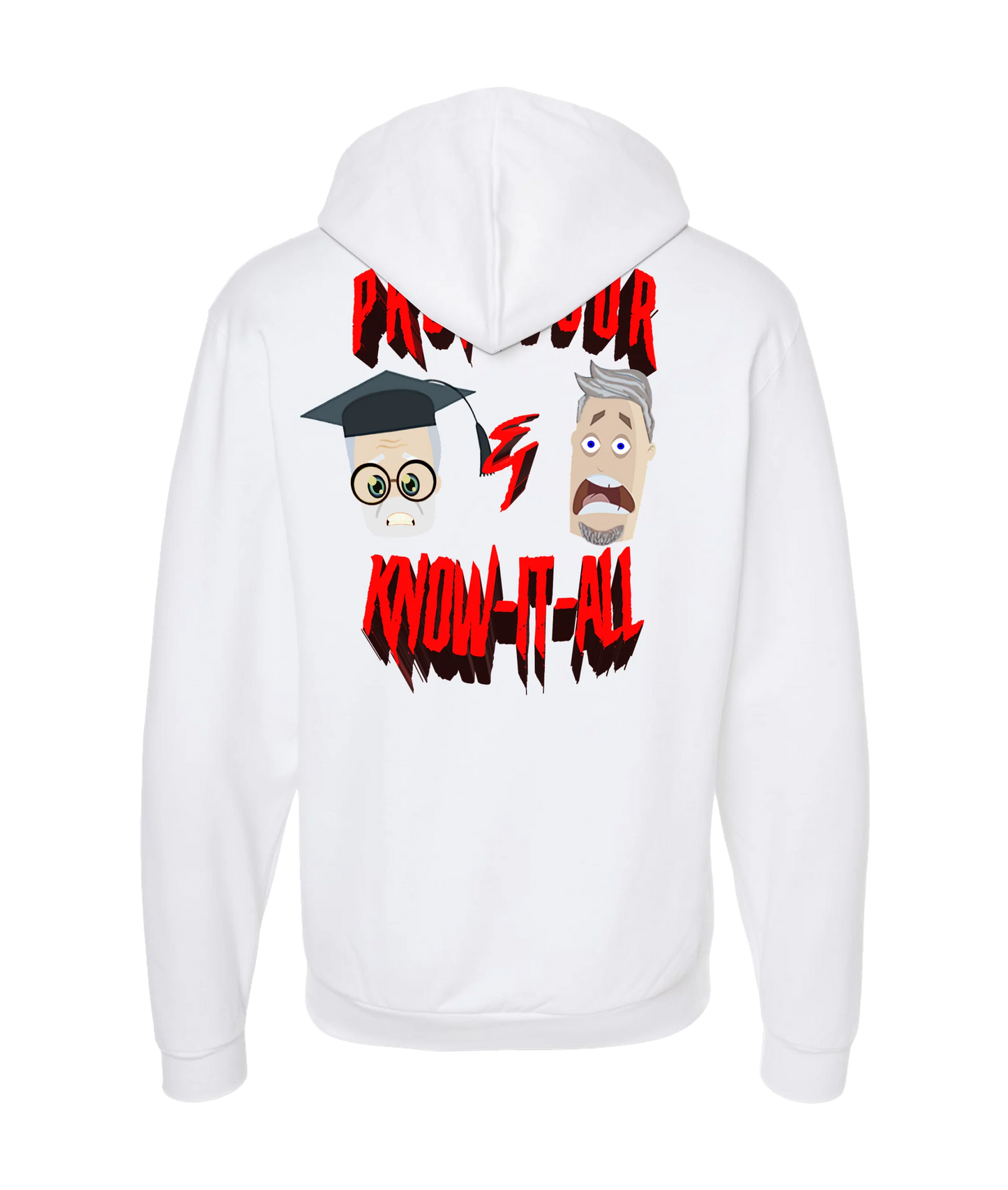 Professor and Know it All - Logo - White Zip Up Hoodie