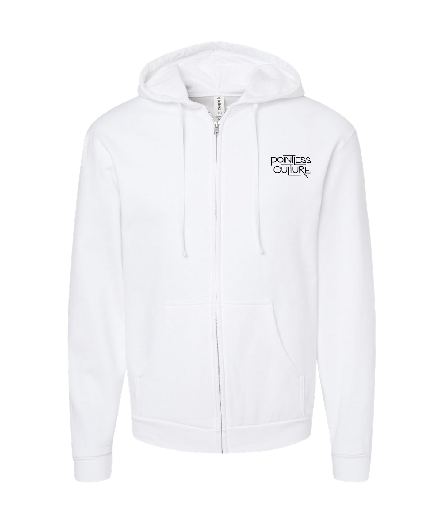 V-PCBTOP - Pointless Culture - White Zip Up Hoodie