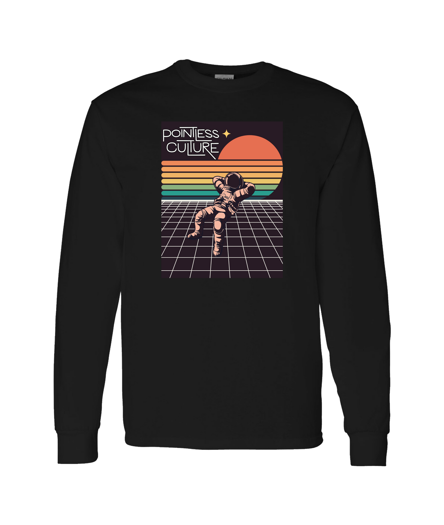 Pointless Culture - PC Astronaut - Black Long Sleeve T