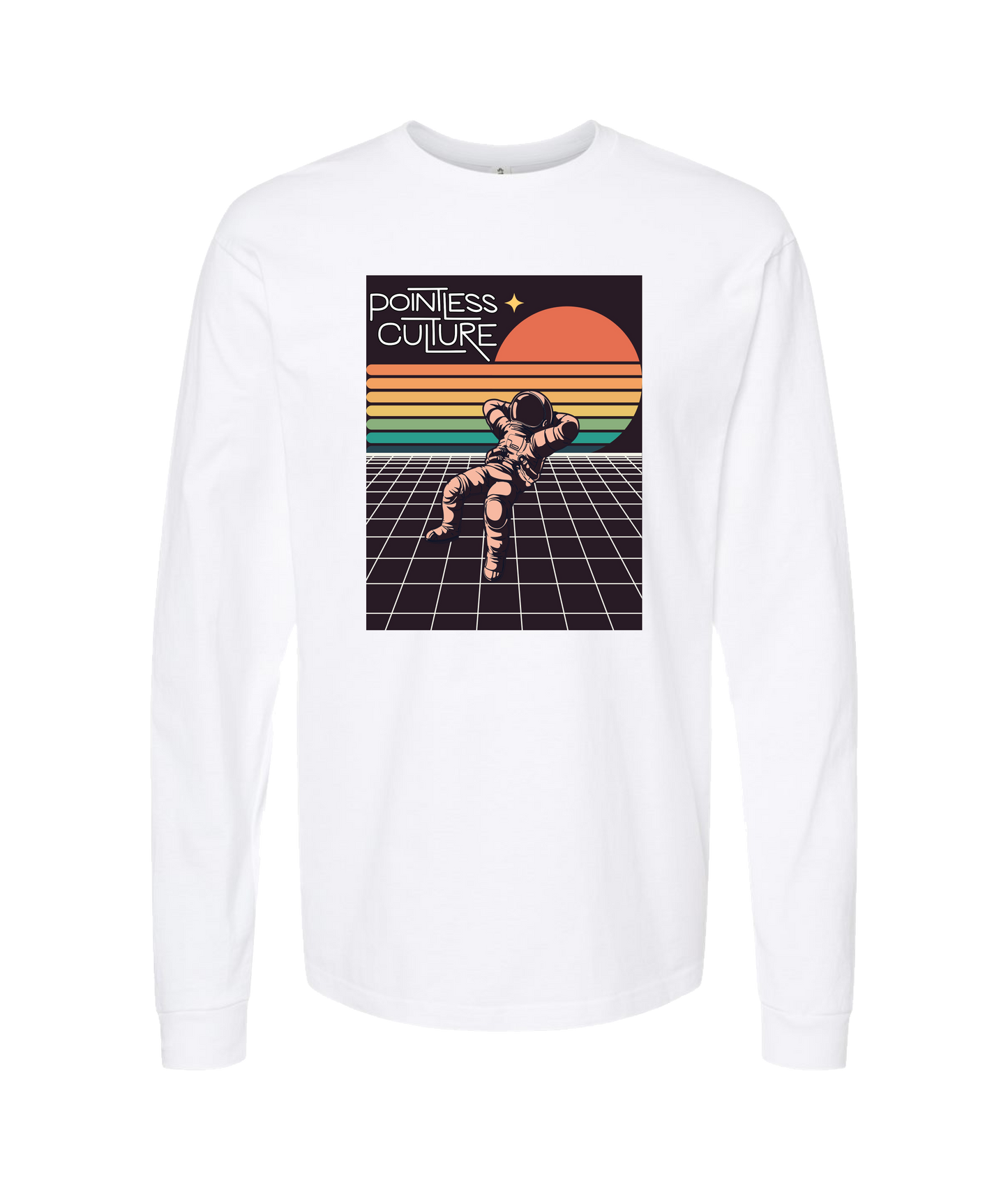 Pointless Culture - PC Astronaut - White Long Sleeve T